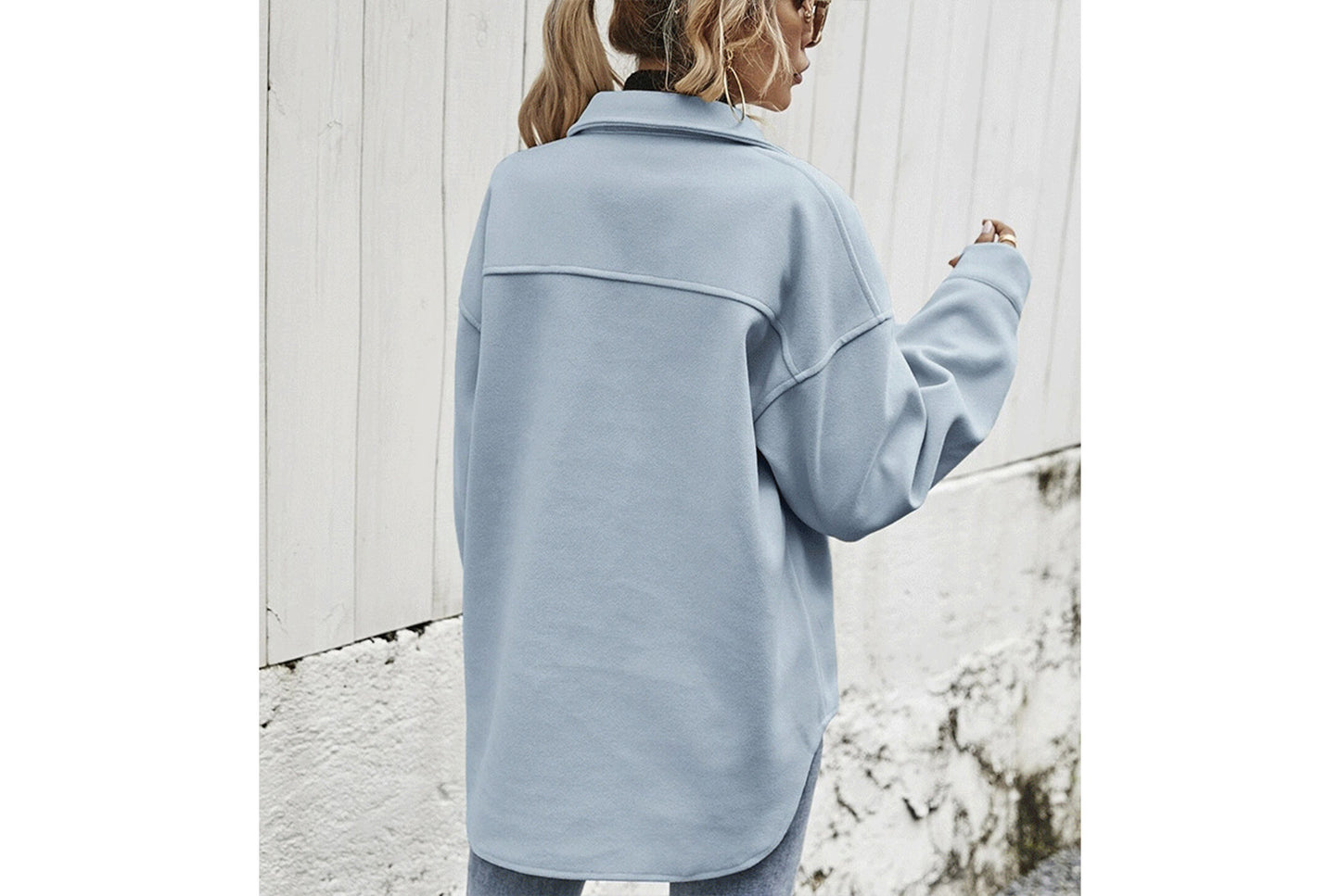 Thickened Solid Color Woolen Loose Jacket