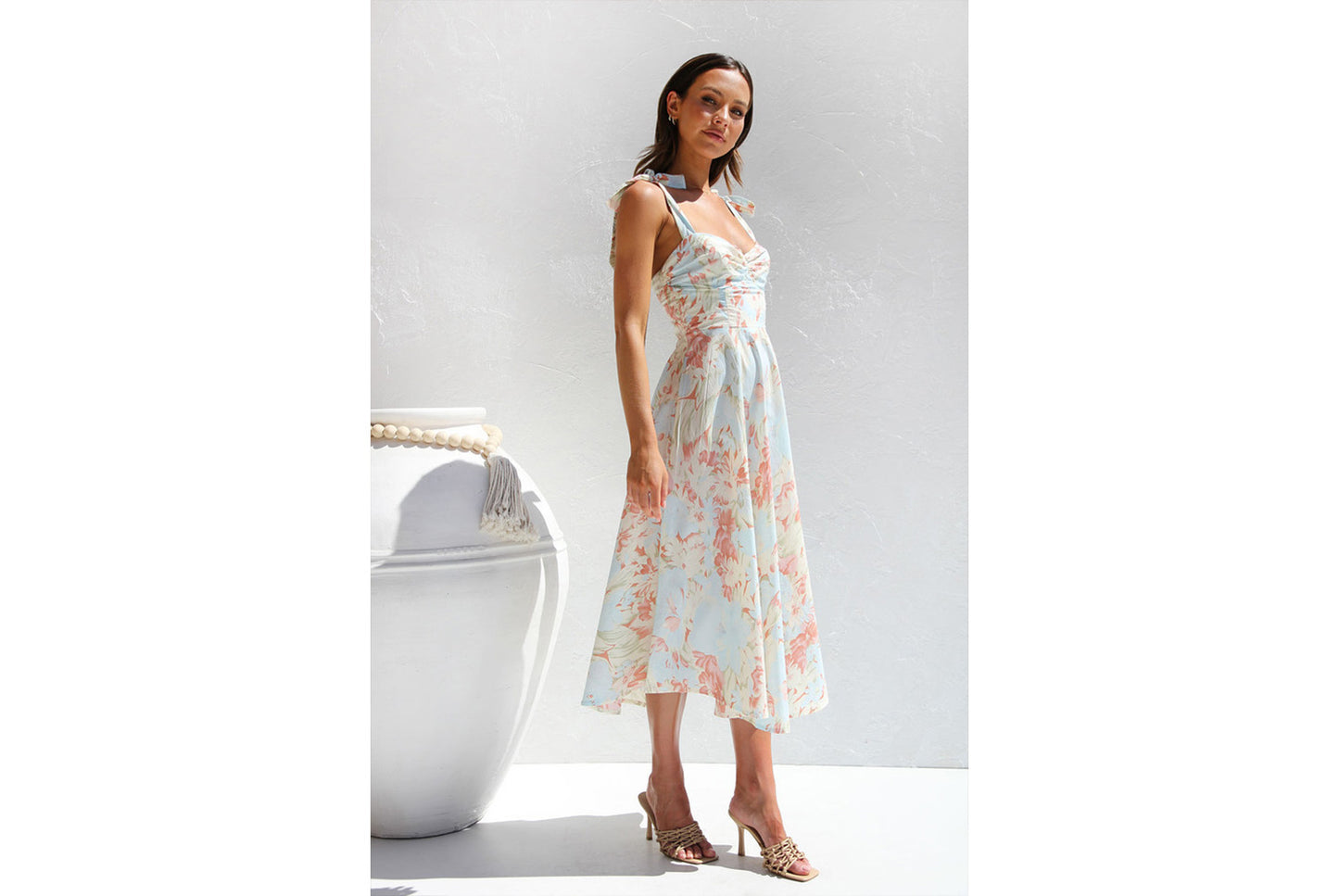 **Slipper Print Midi Dress**
