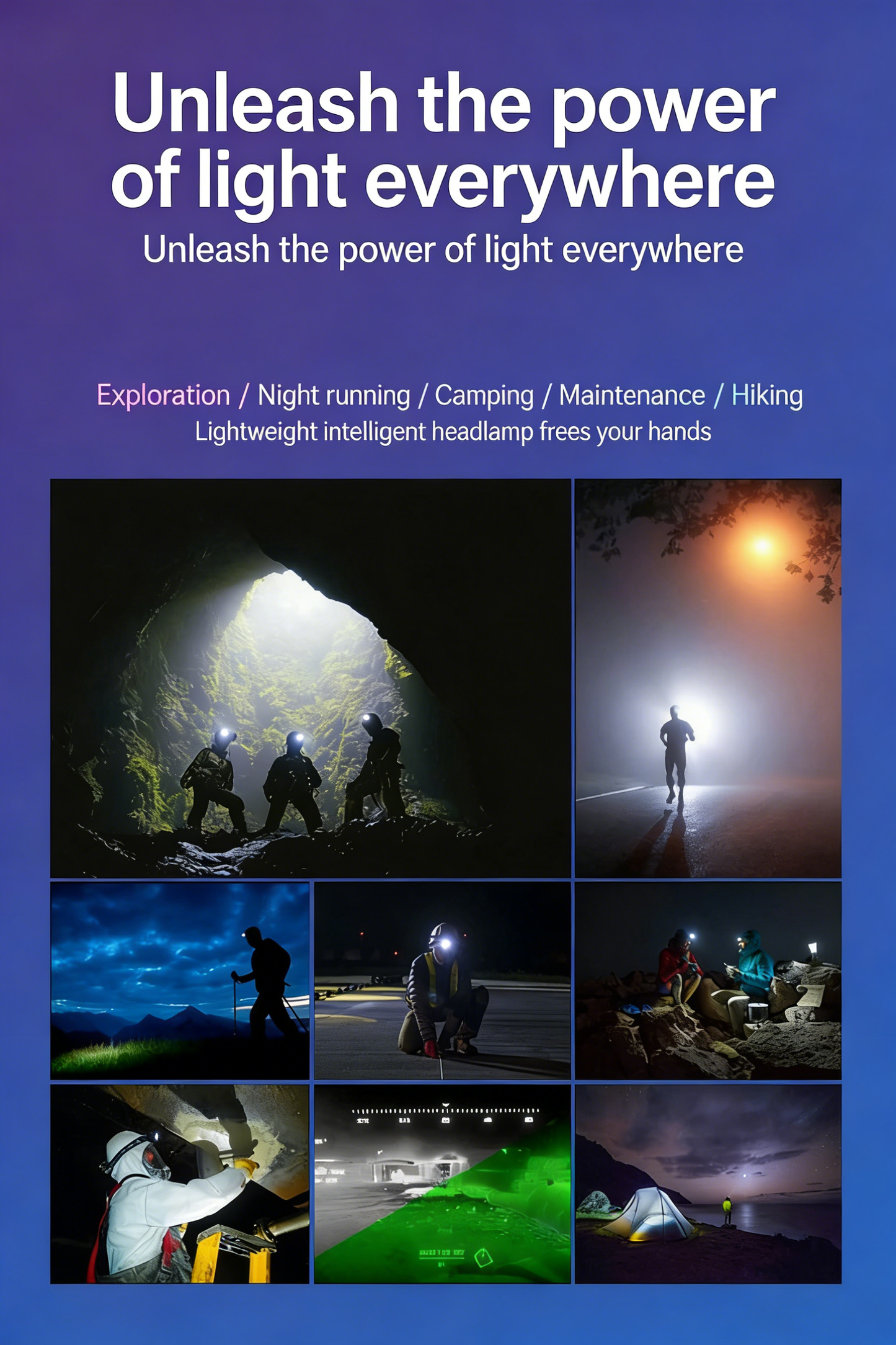 COB Silicone Sensor Headlamp