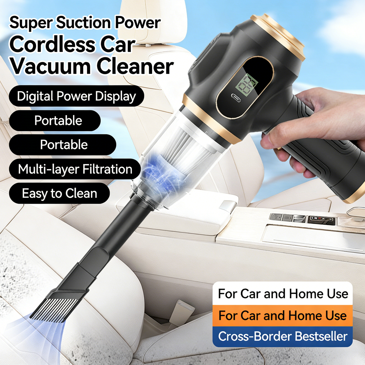 Cordless Handheld Car &amp; Home Vacuum Cleaner (Vacuum &amp; Blower)