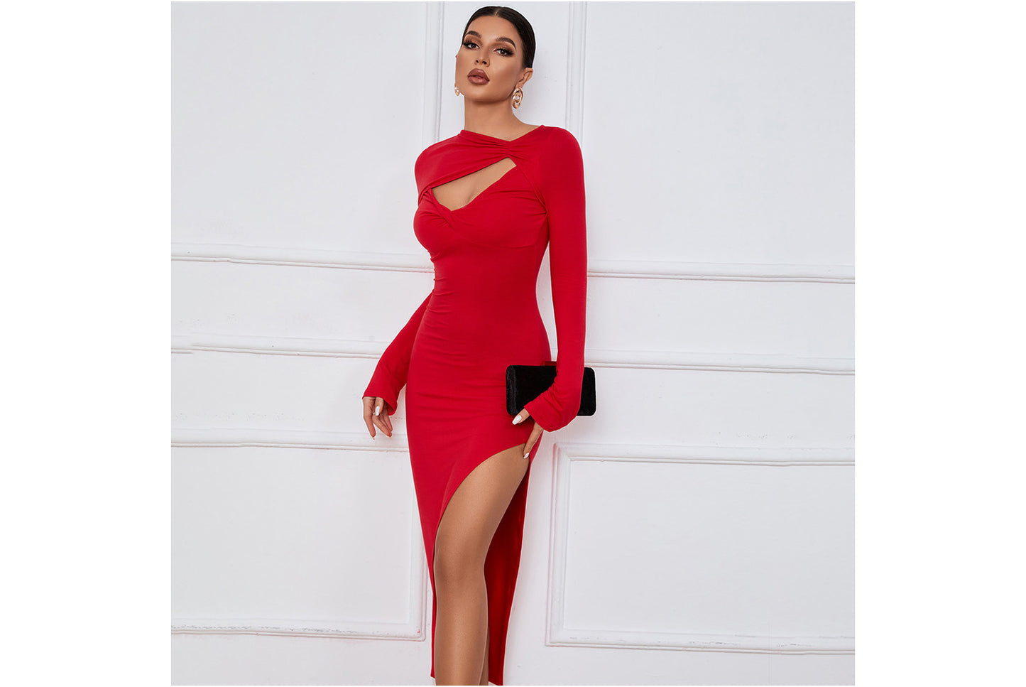 **Sexy High-Slit Dress**