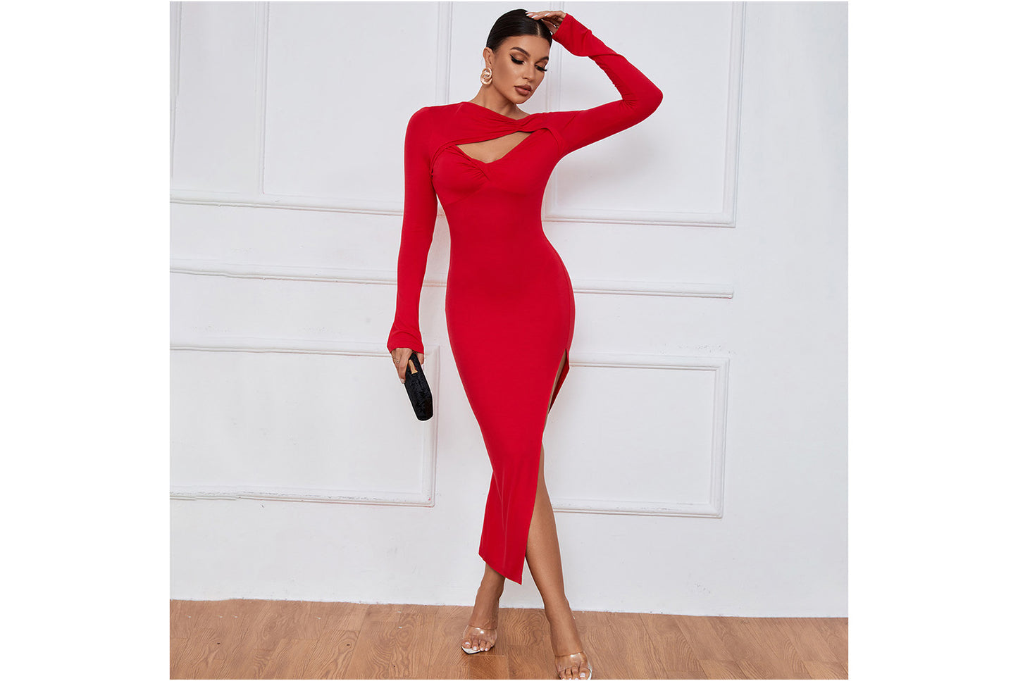 **Sexy High-Slit Dress**