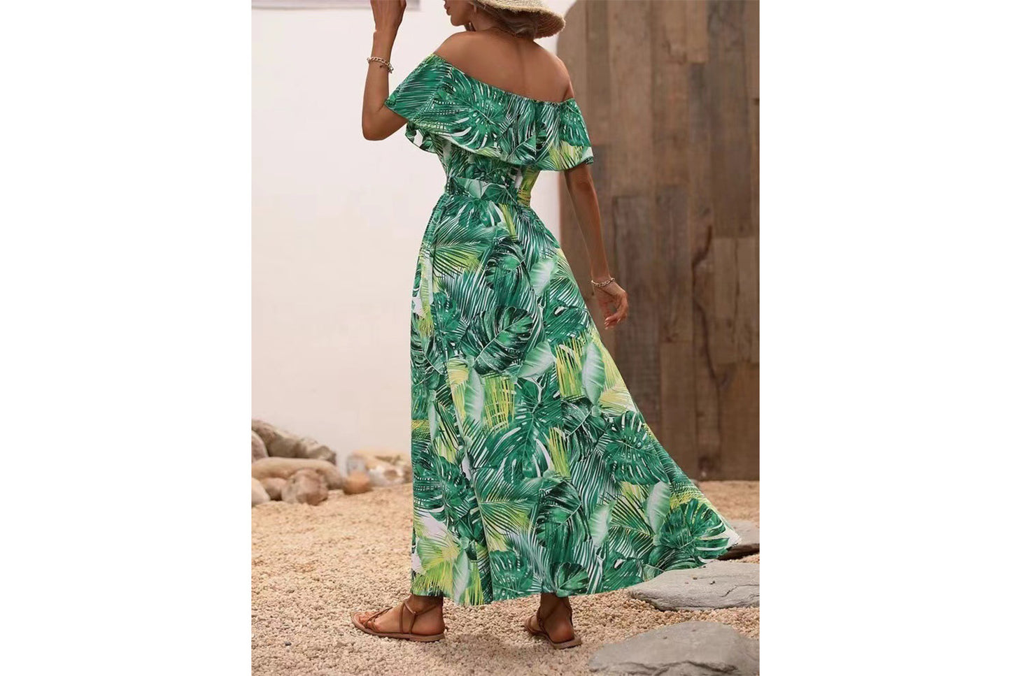 **Women's Ruffled Tie-Waist Dress**