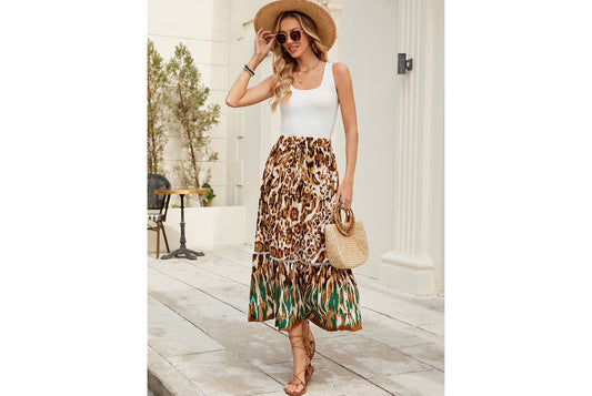 **Printed Bohemian Beach Skirt**