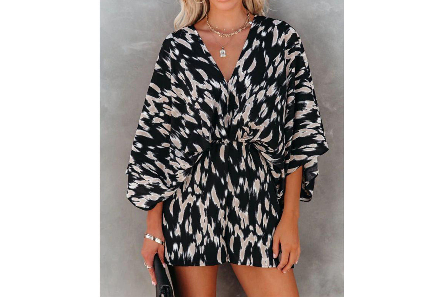 **Women's Backless Lace-Up Jumpsuit Dress**