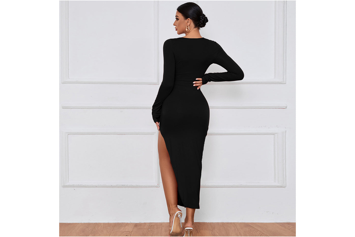 **Sexy High-Slit Dress**