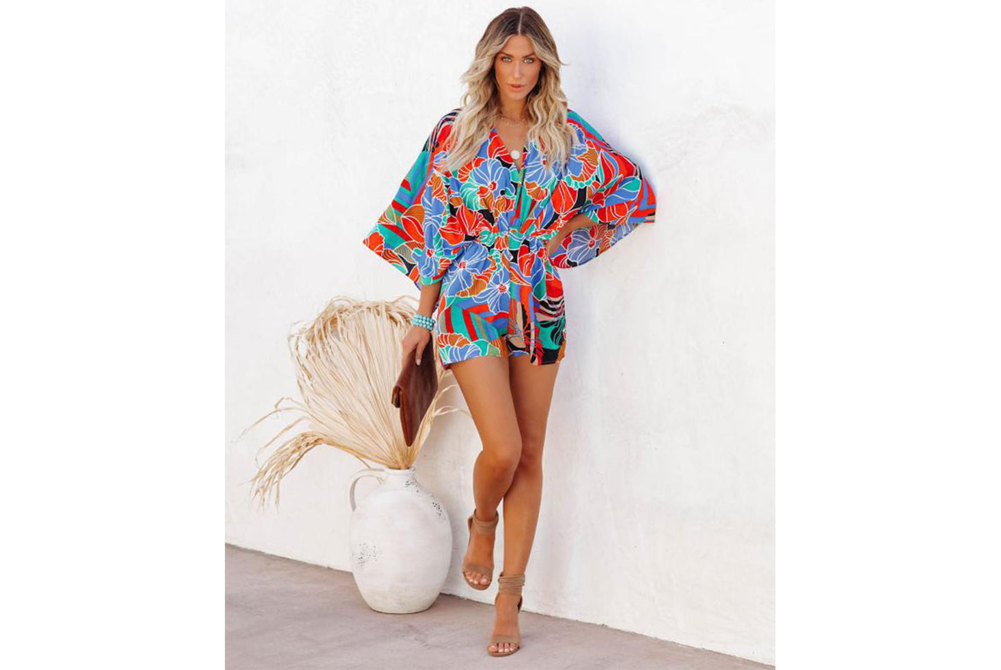 **Women's Backless Lace-Up Jumpsuit Dress**