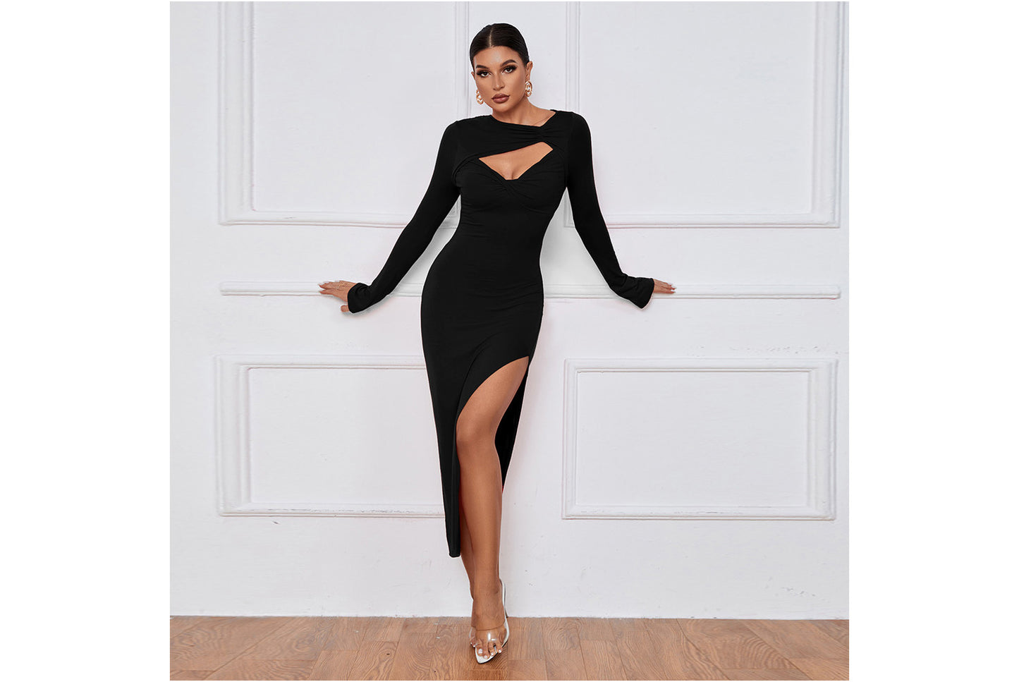 **Sexy High-Slit Dress**