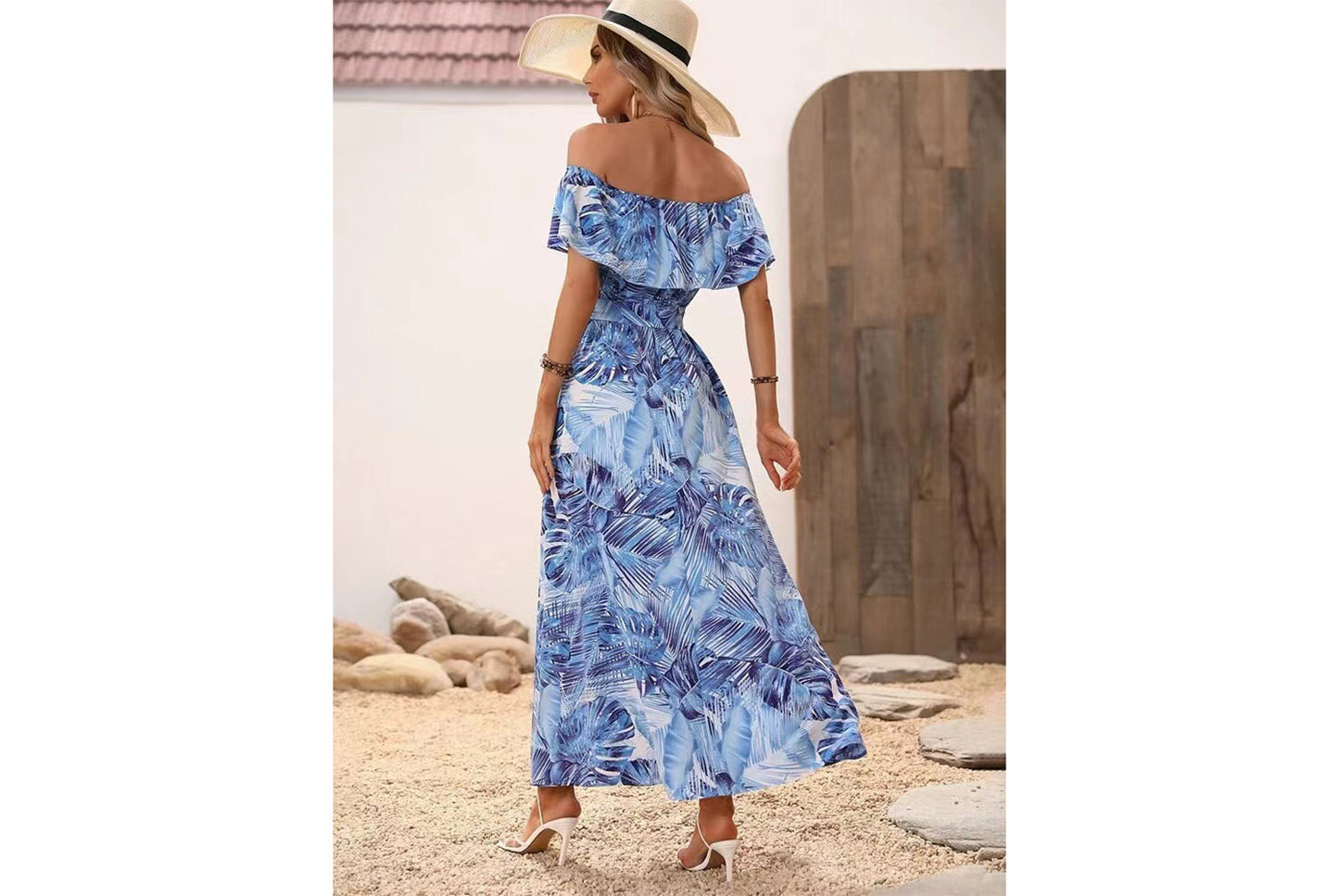 **Women's Ruffled Tie-Waist Dress**