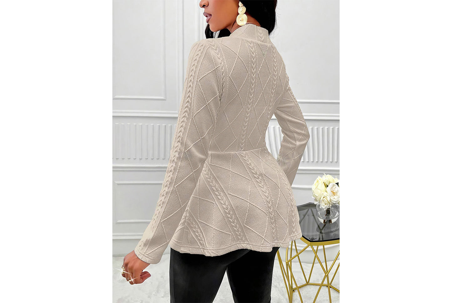 **Thick, Slim-Fit, Fashionable Jacquard Blazer**