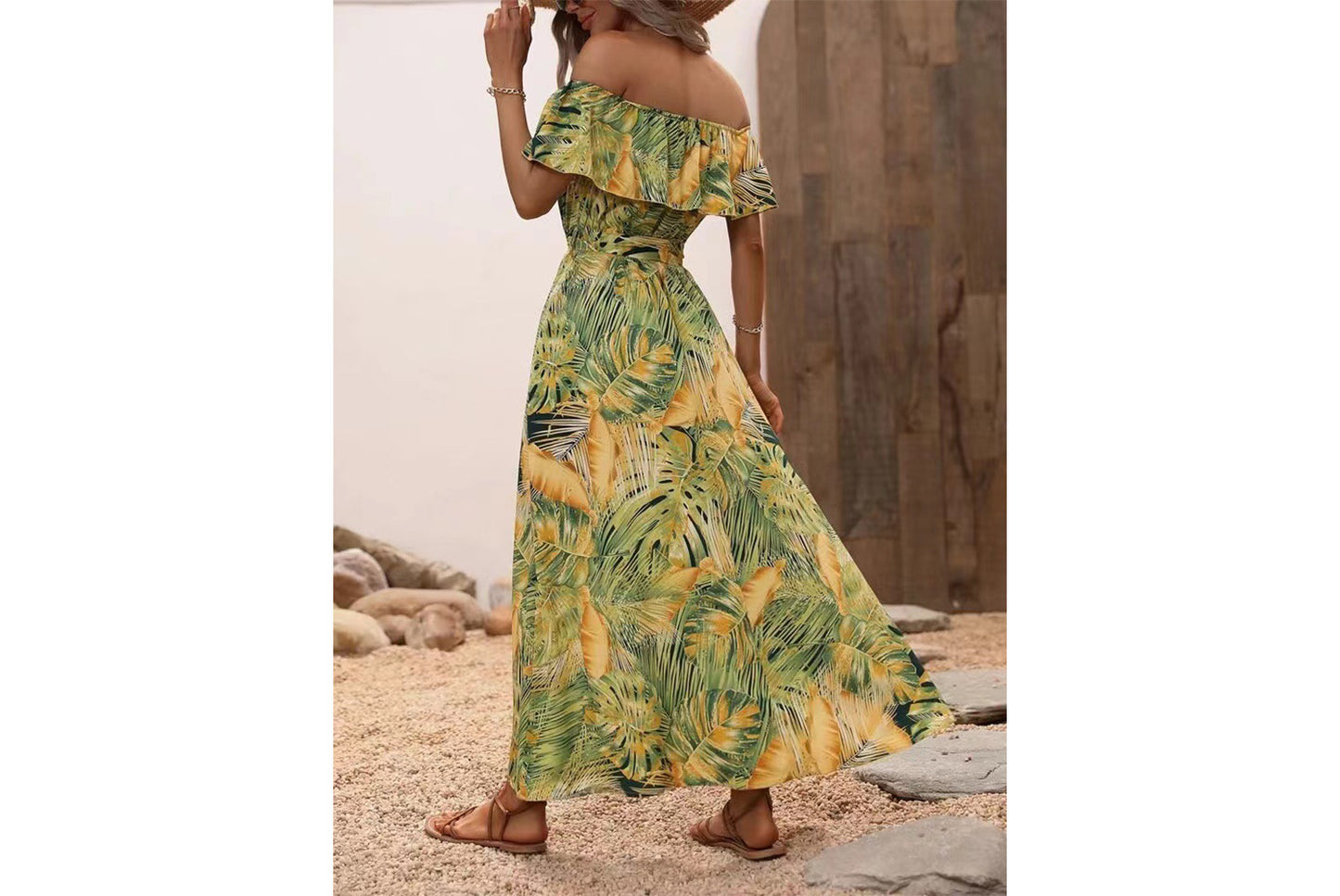 **Women's Ruffled Tie-Waist Dress**