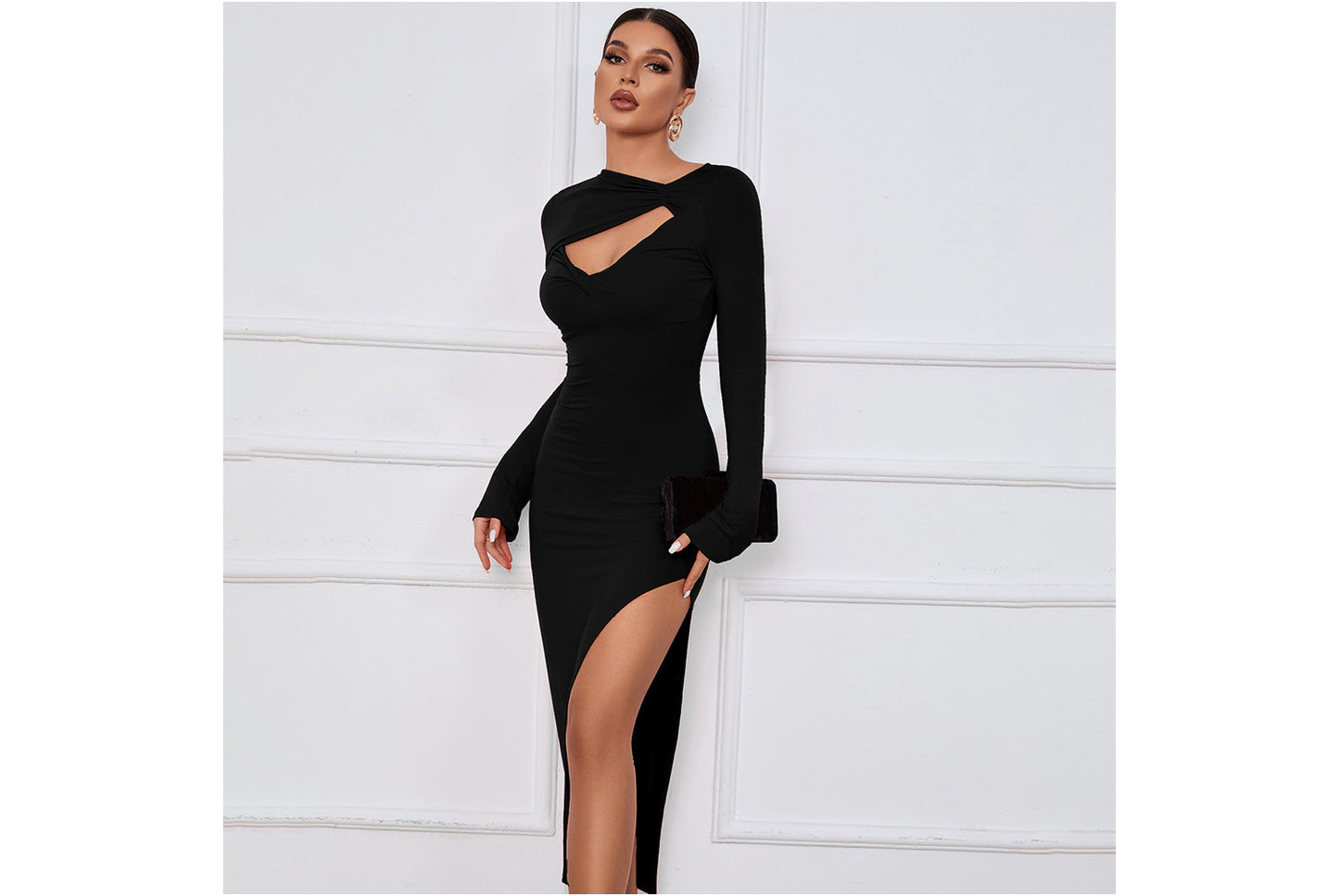 **Sexy High-Slit Dress**
