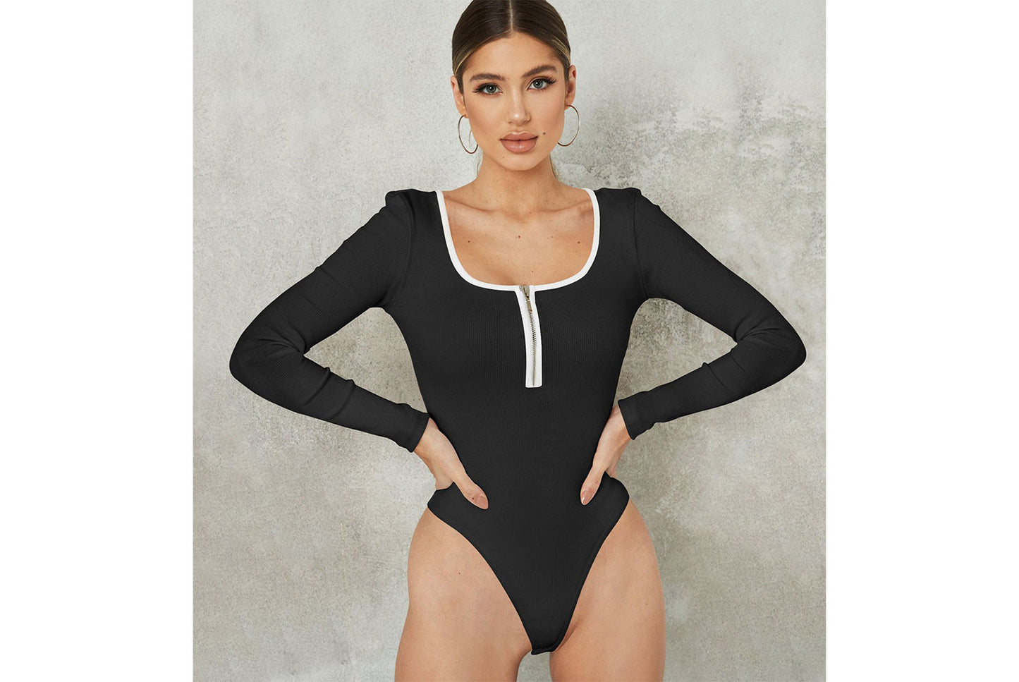 **Slim Fit Bodysuit T-shirt Long Sleeve Base Layer**