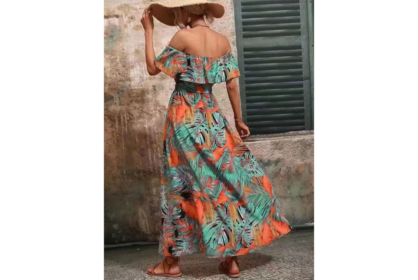 **Women's Ruffled Tie-Waist Dress**