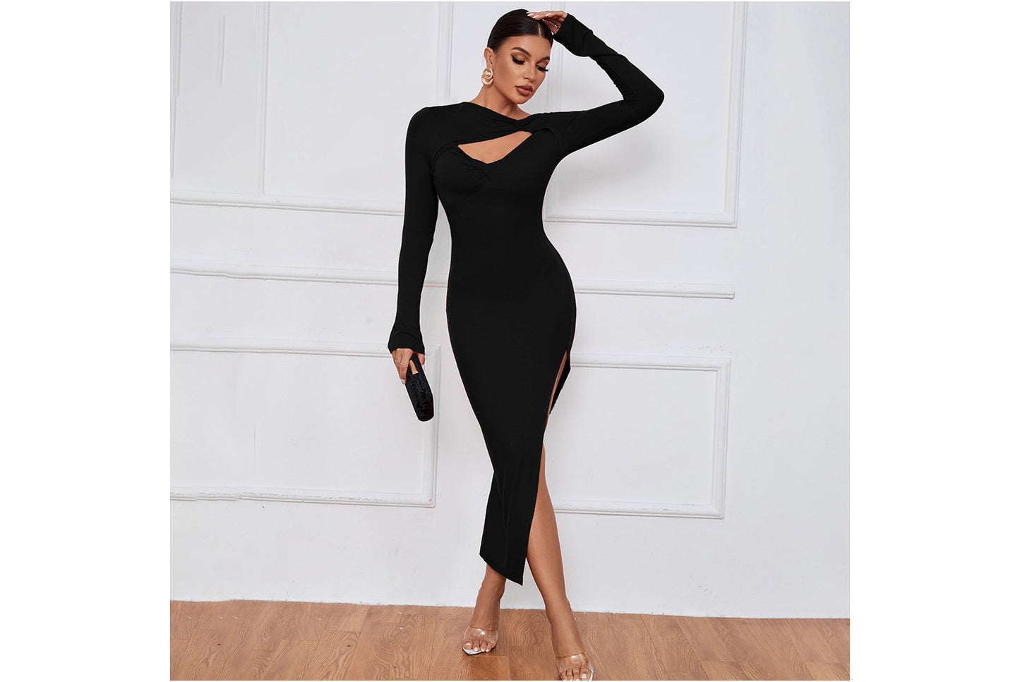 **Sexy High-Slit Dress**