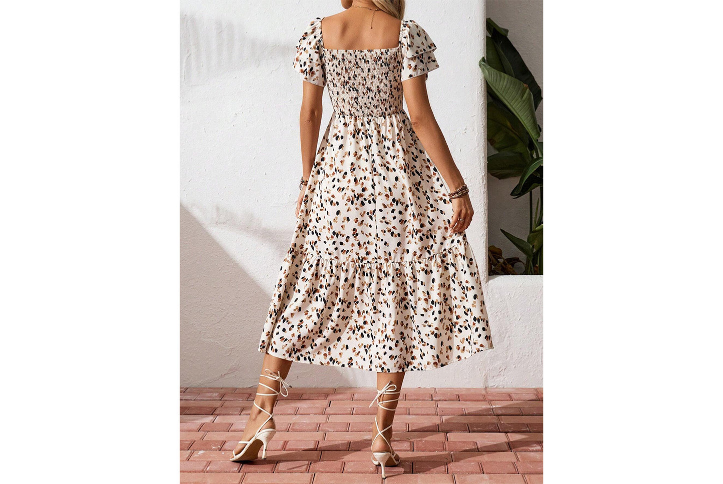 **Sexy Ruffle Floral Dress**