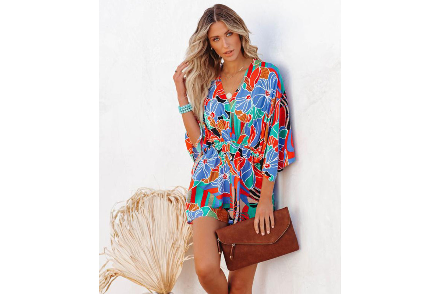 **Women's Backless Lace-Up Jumpsuit Dress**