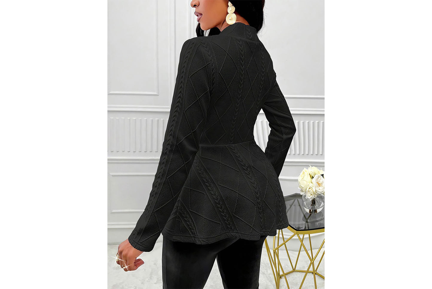 **Thick, Slim-Fit, Fashionable Jacquard Blazer**