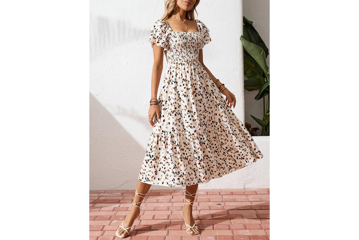 **Sexy Ruffle Floral Dress**