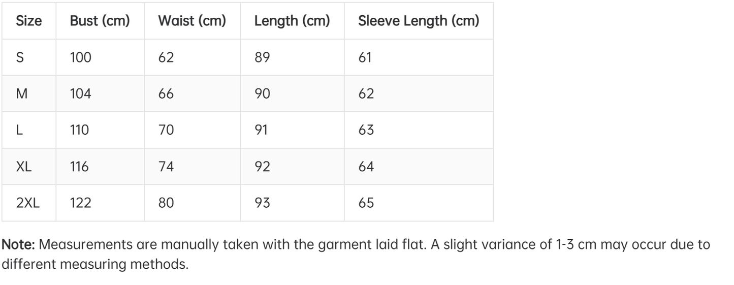 **Spring/Summer Long-Sleeved V-Neck Single-Breasted Loose-Fit Dress**