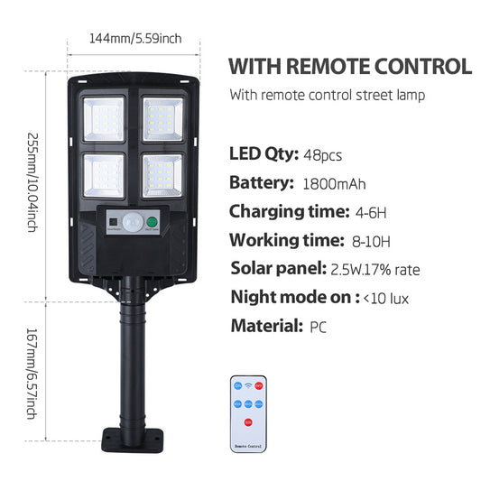 # 100W Solar Outdoor Sensor Garden Wall Light