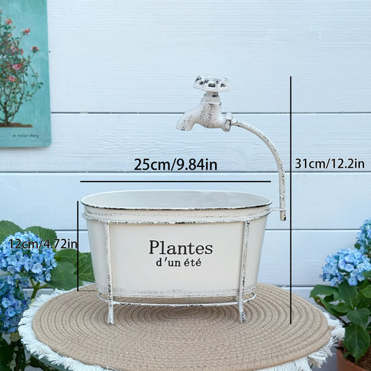 # Faucet-Shaped Gardening Pot