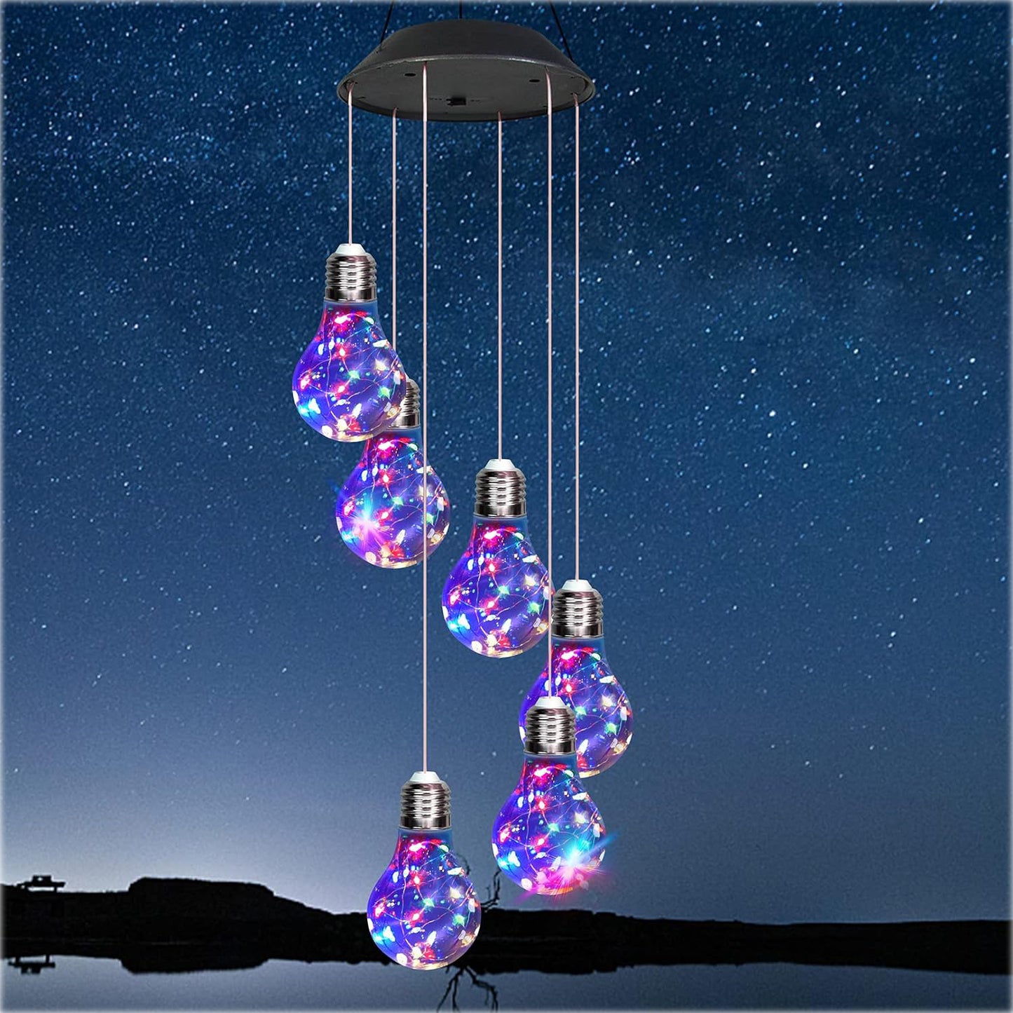 Solar Bulb Wind Chime Garden Light