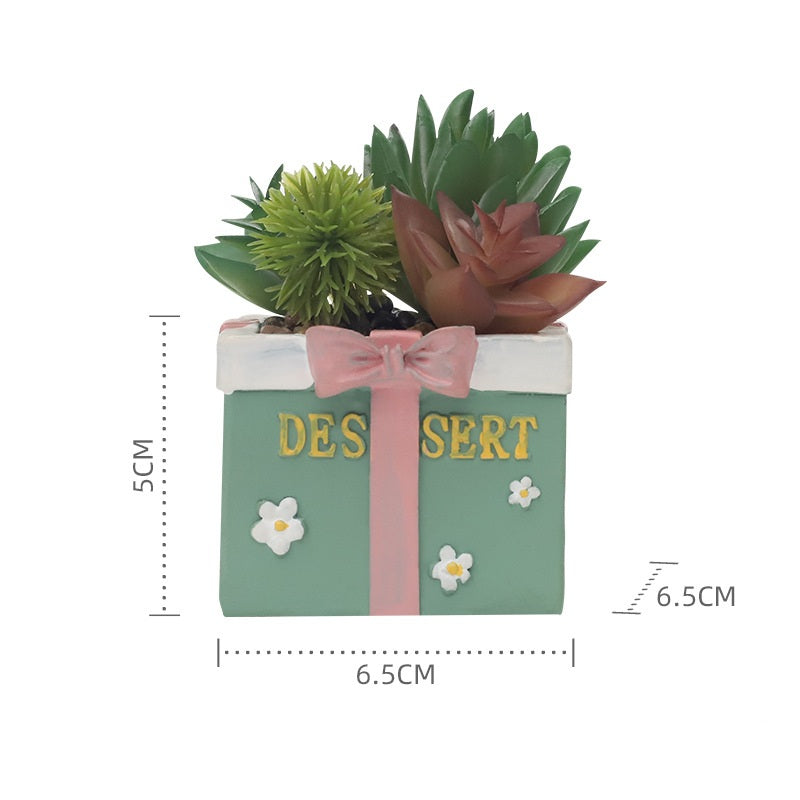# Retro Country Style Artificial Succulent Bonsai