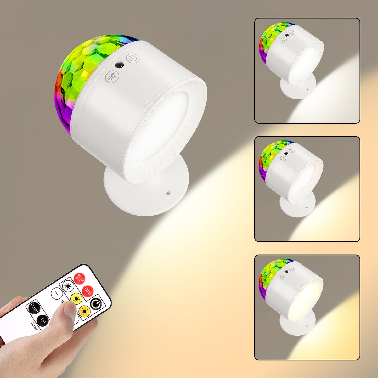 # LED Dual-Head Rechargeable Wall Lamp