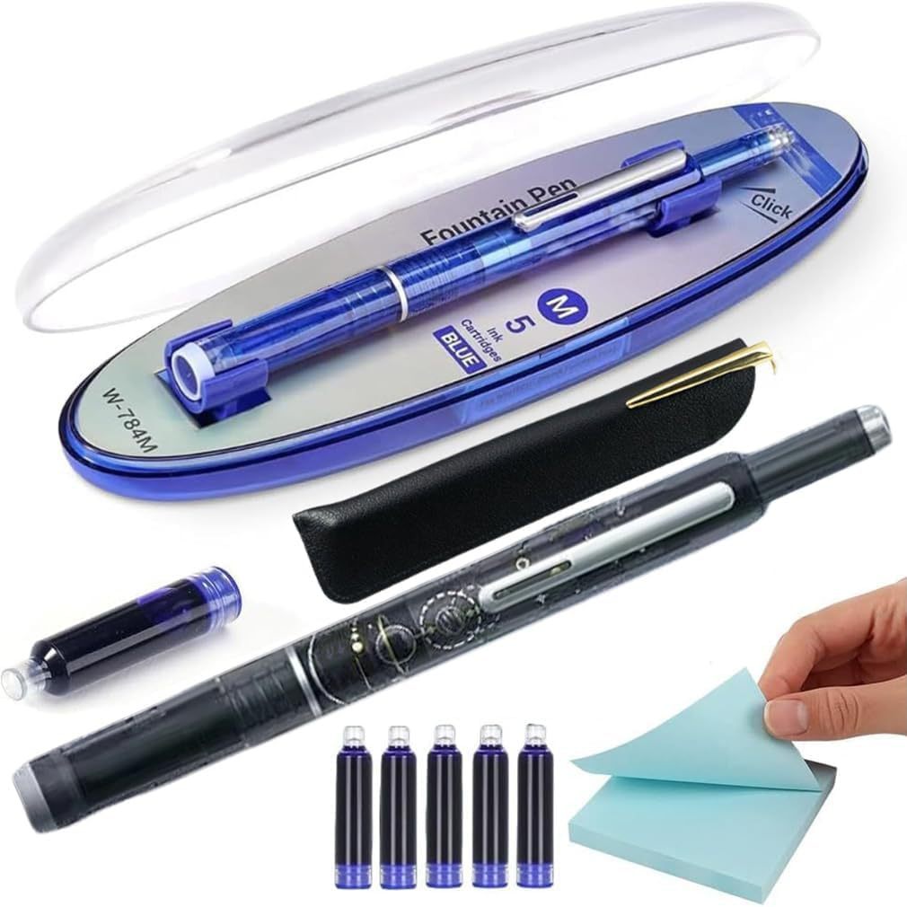 Retractable Fountain Pen Set