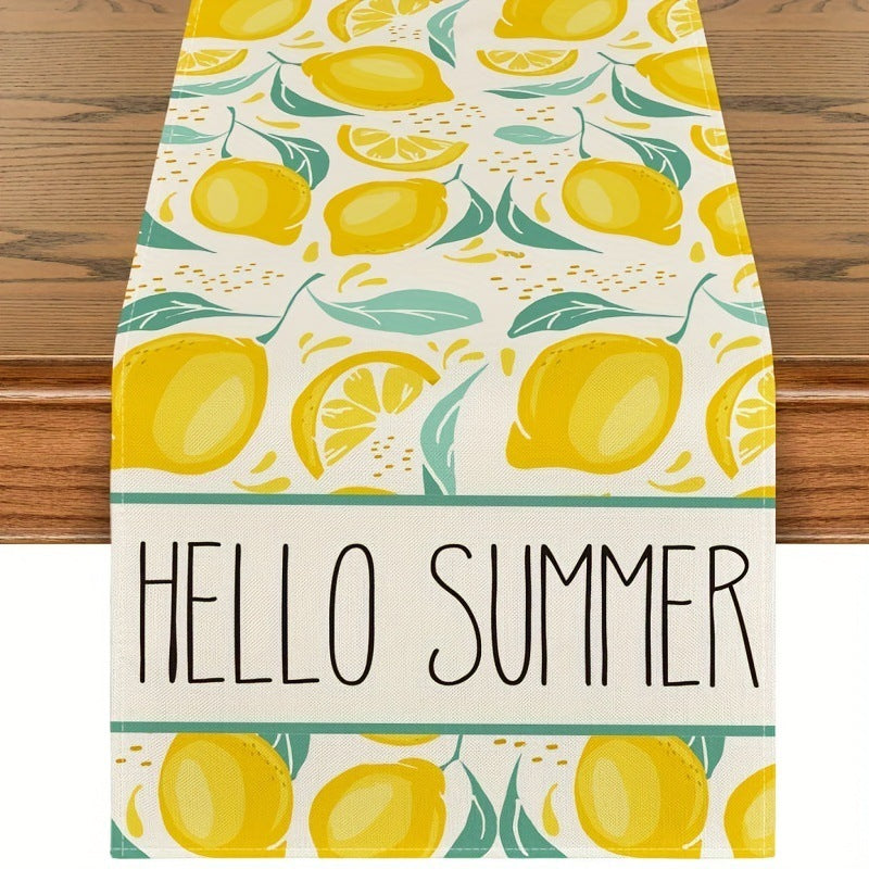 # Lemon-Themed Table Runner