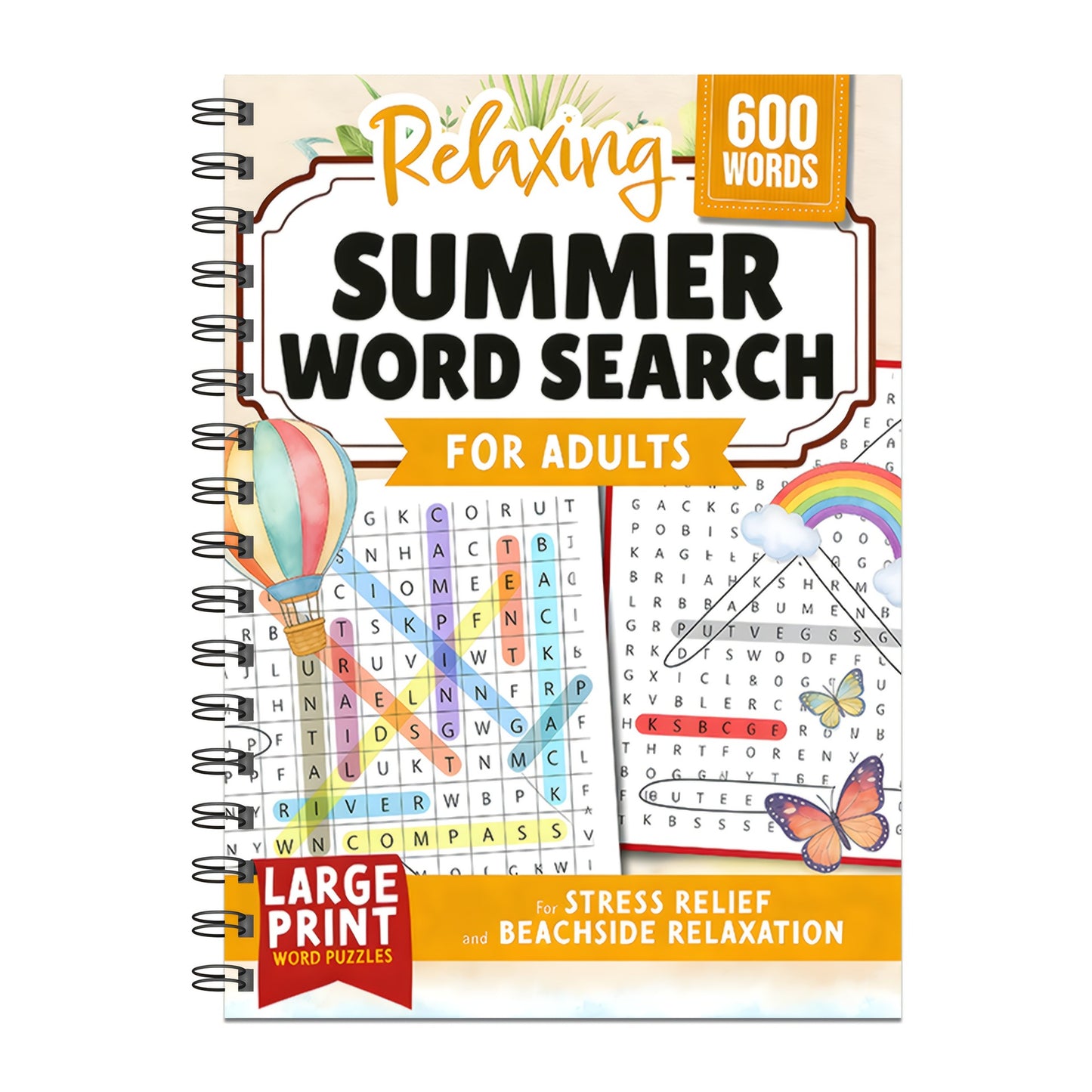 # Summer History-Themed Large-Print Word Puzzle Game Book