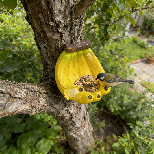 # Banana-Shaped Resin Bird Feeder Ornament