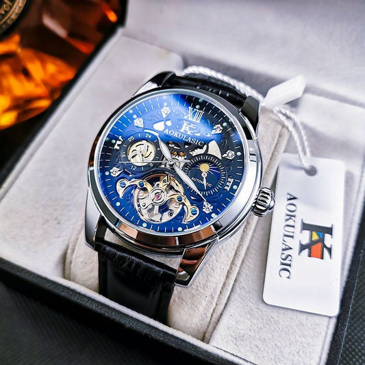 Skeletonized Mechanical Business Men's Watch