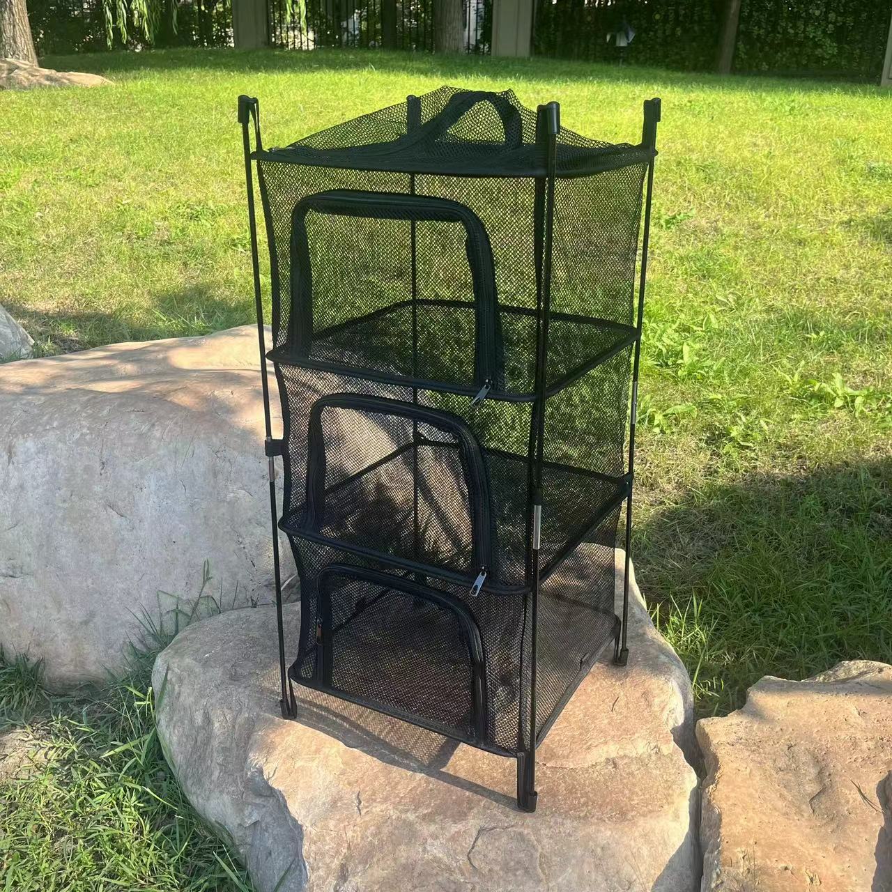 # Outdoor Four-Layer Folding Drying and Storage Basket