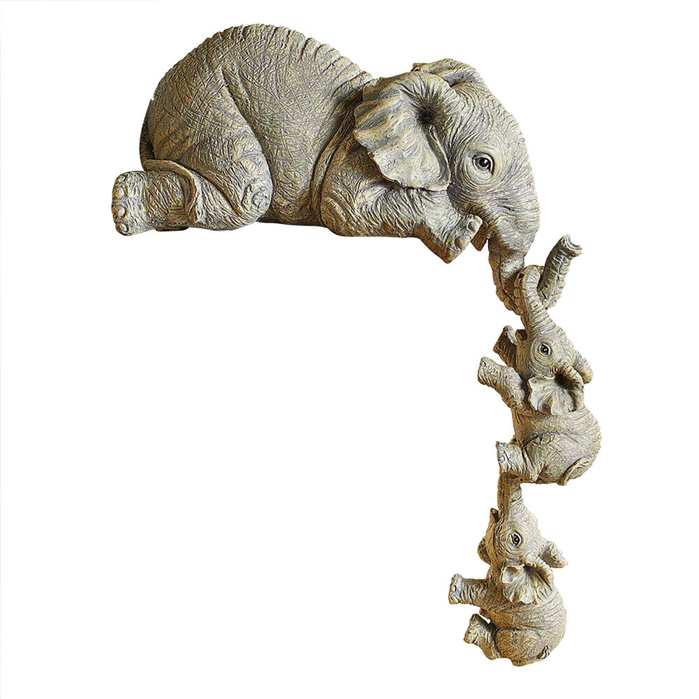 # Mother's Love Elephant Resin Ornament