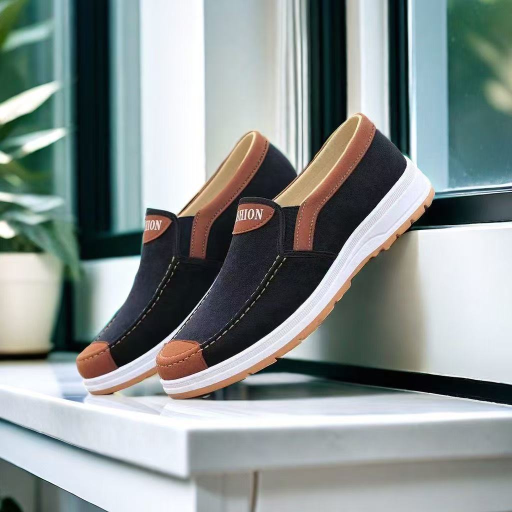 Men's Slip-on Casual Canvas Shoes with Rubber Sole