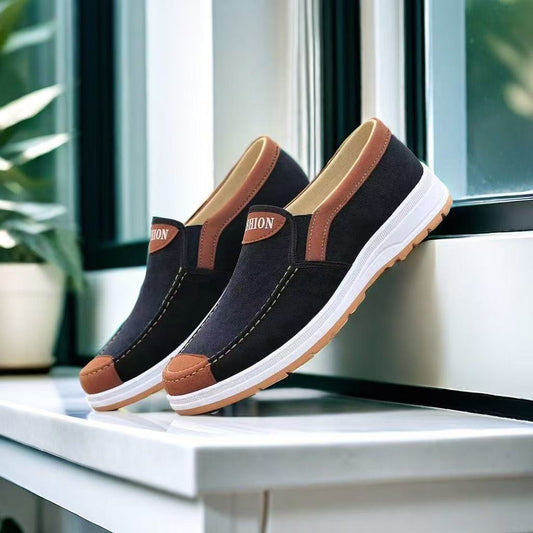 Men's Slip-on Casual Canvas Shoes with Rubber Sole
