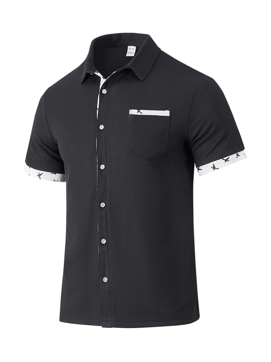 # Men's Summer Color-Blocked Casual Short-Sleeve T-Shirt
