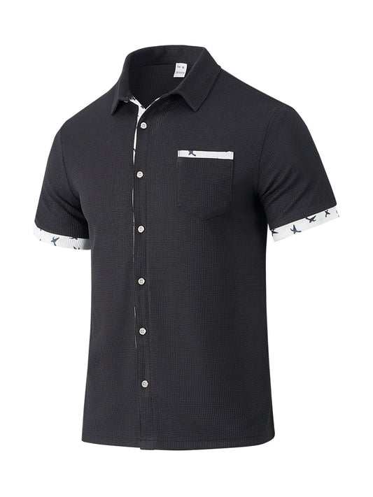 # Men's Summer Color-Blocked Casual Short-Sleeve T-Shirt