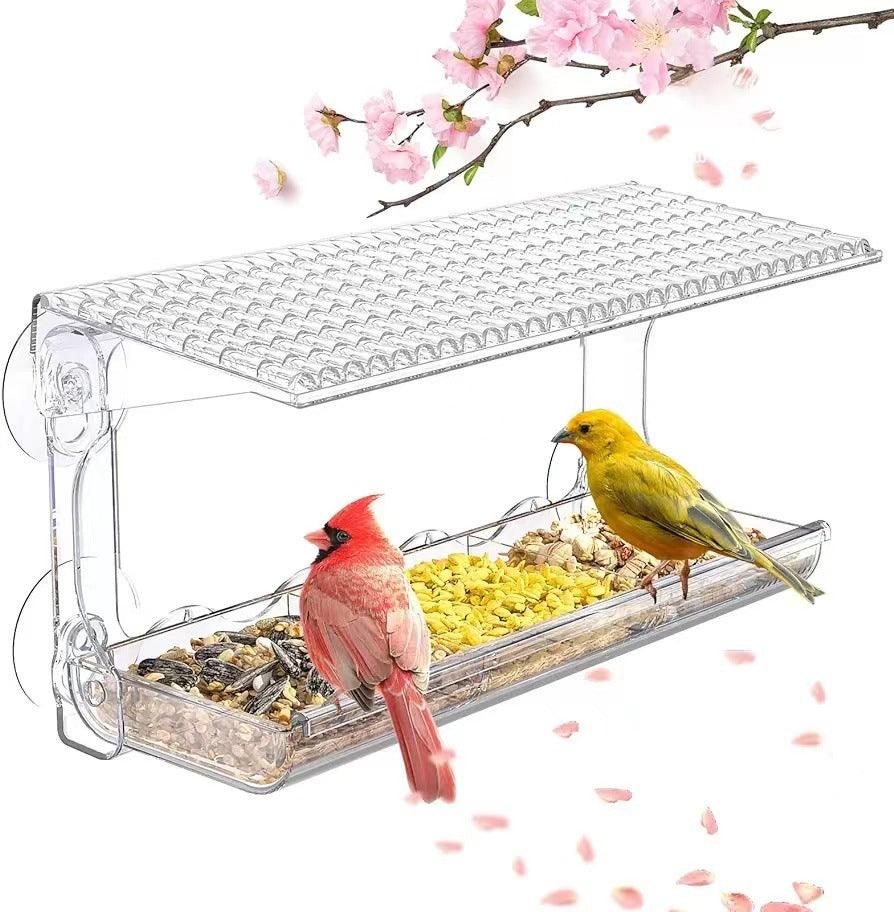 Outdoor Window-Style Transparent Bird Feeder