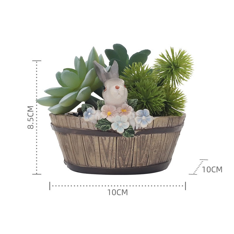 # Retro Country Style Artificial Succulent Bonsai