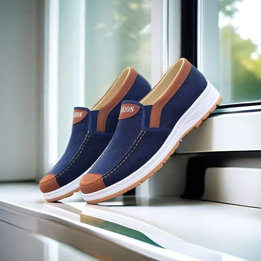 Men's Slip-on Casual Canvas Shoes with Rubber Sole