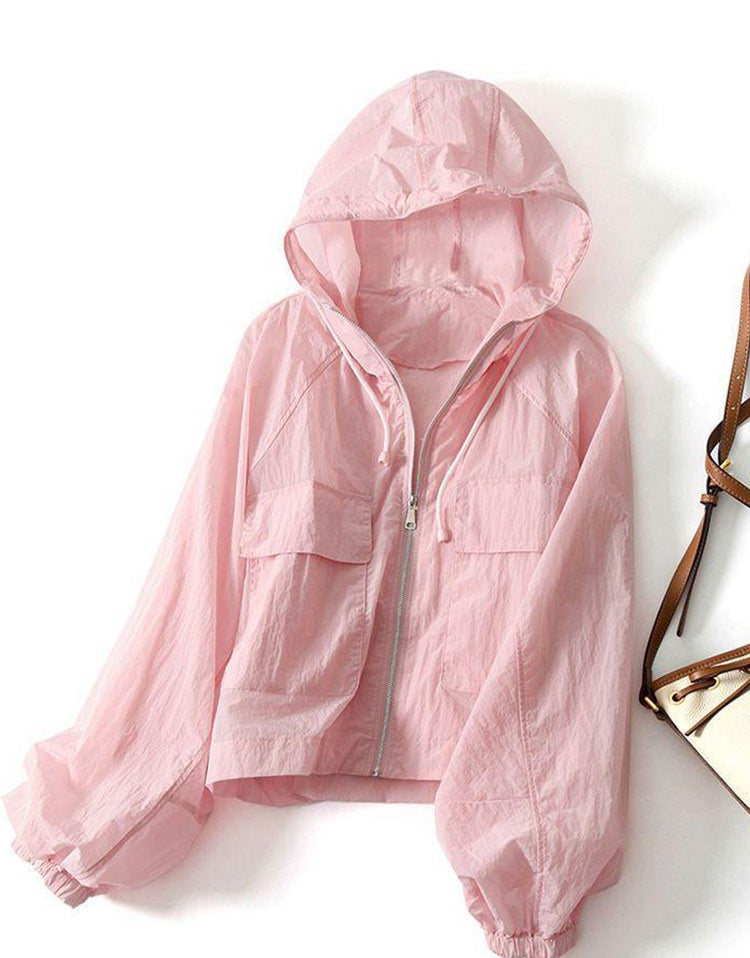 Women's Hooded Loose-fitting Thin Sun Protection Shirt