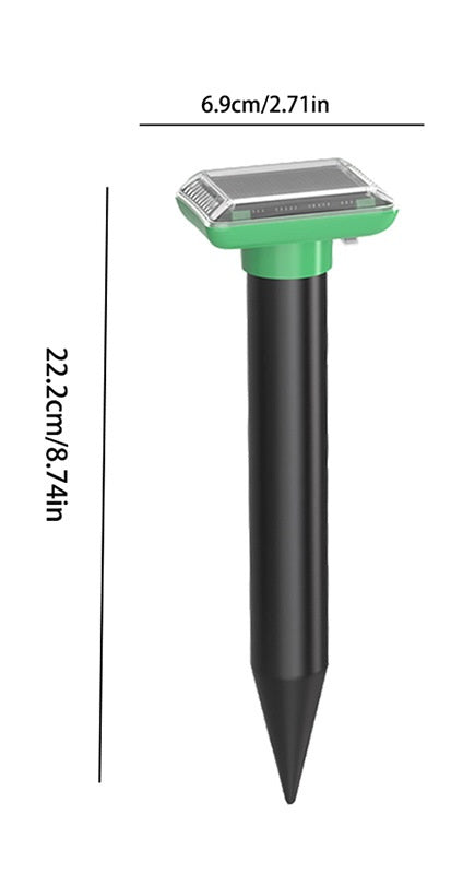 Solar-Powered Ultrasonic Rodent and Snake Repellent