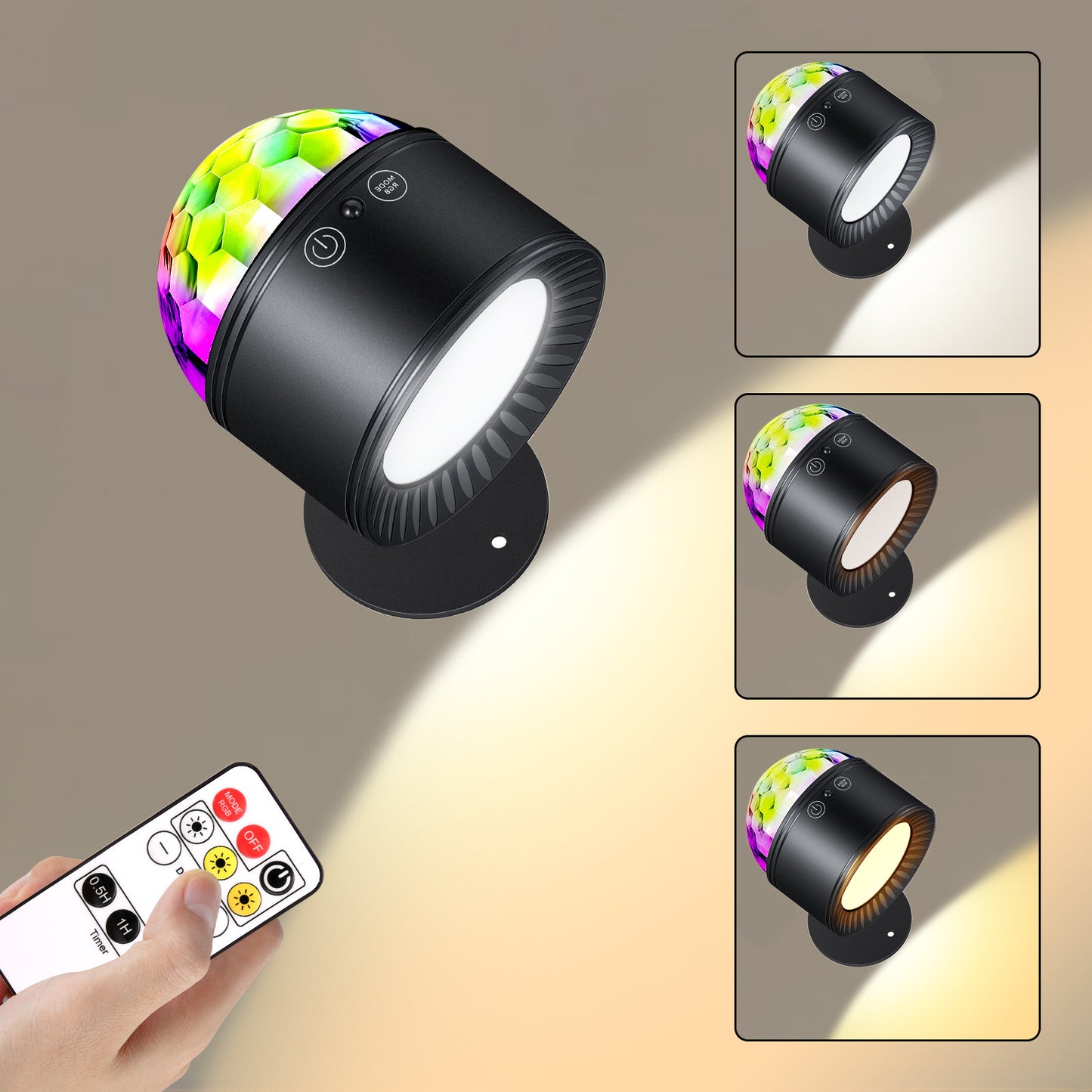 # LED Dual-Head Rechargeable Wall Lamp