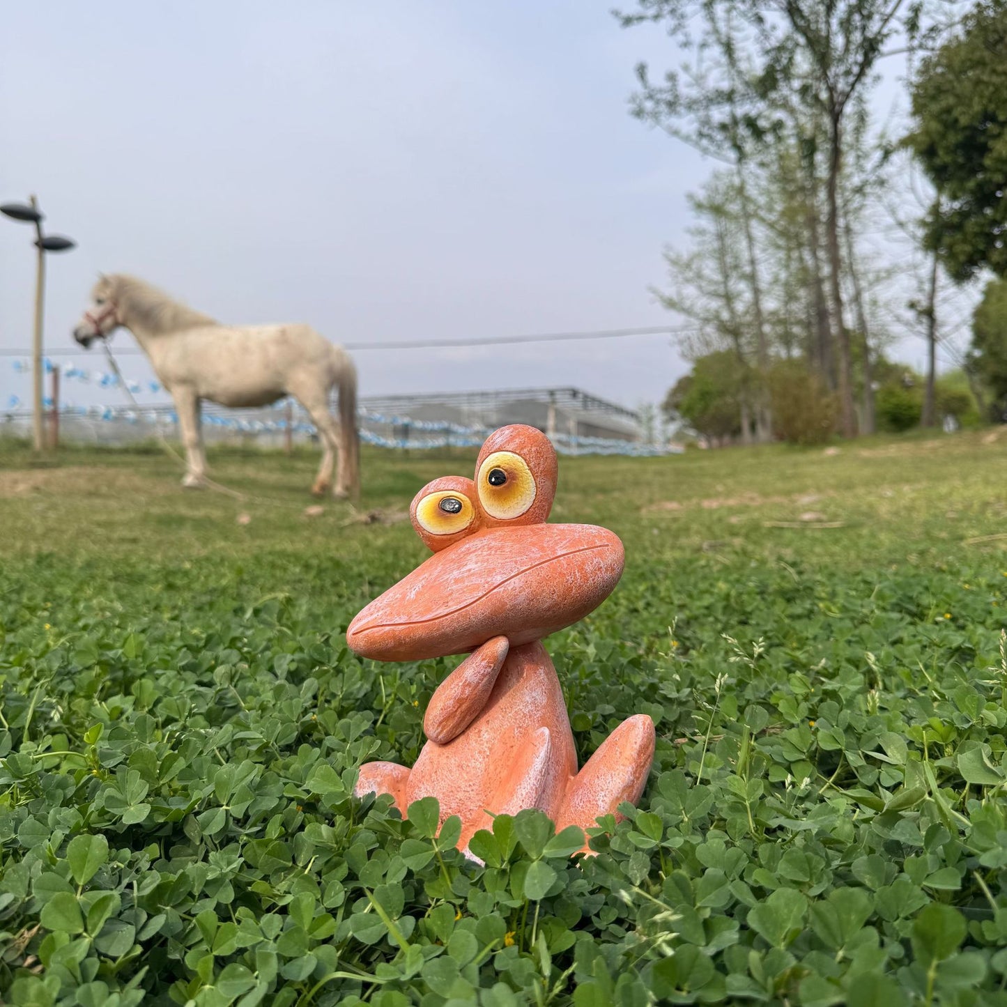 Resin Crooked-Mouth Frog Creative Decorative Ornament