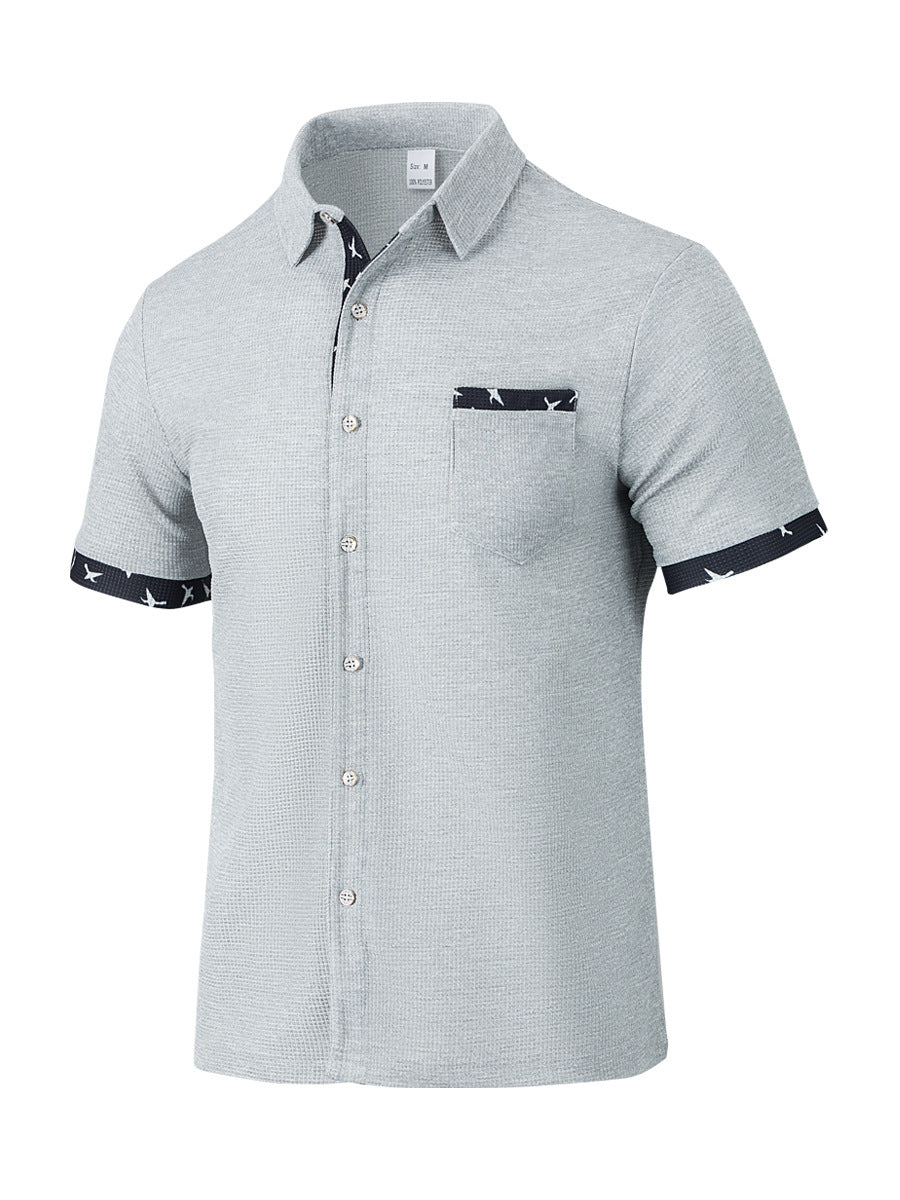 # Men's Summer Color-Blocked Casual Short-Sleeve T-Shirt