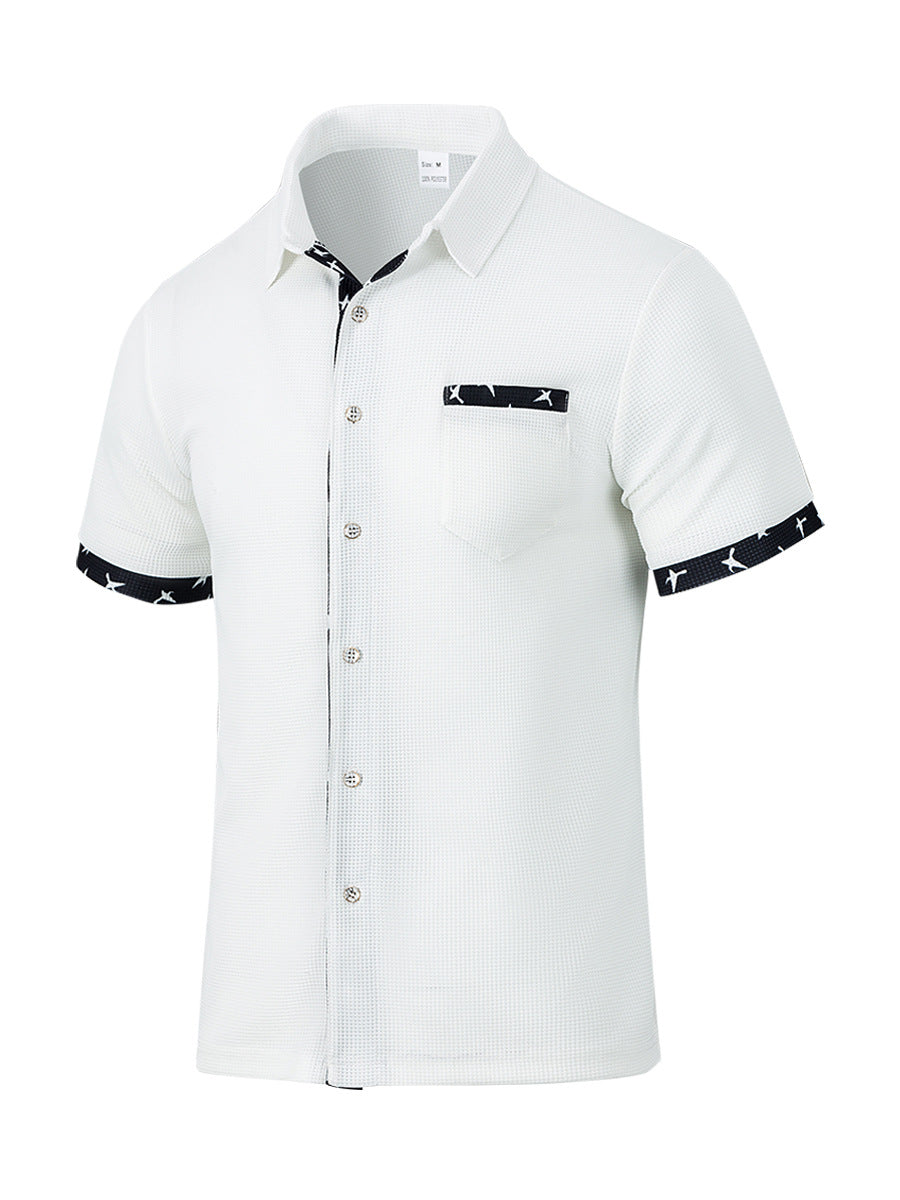 # Men's Summer Color-Blocked Casual Short-Sleeve T-Shirt