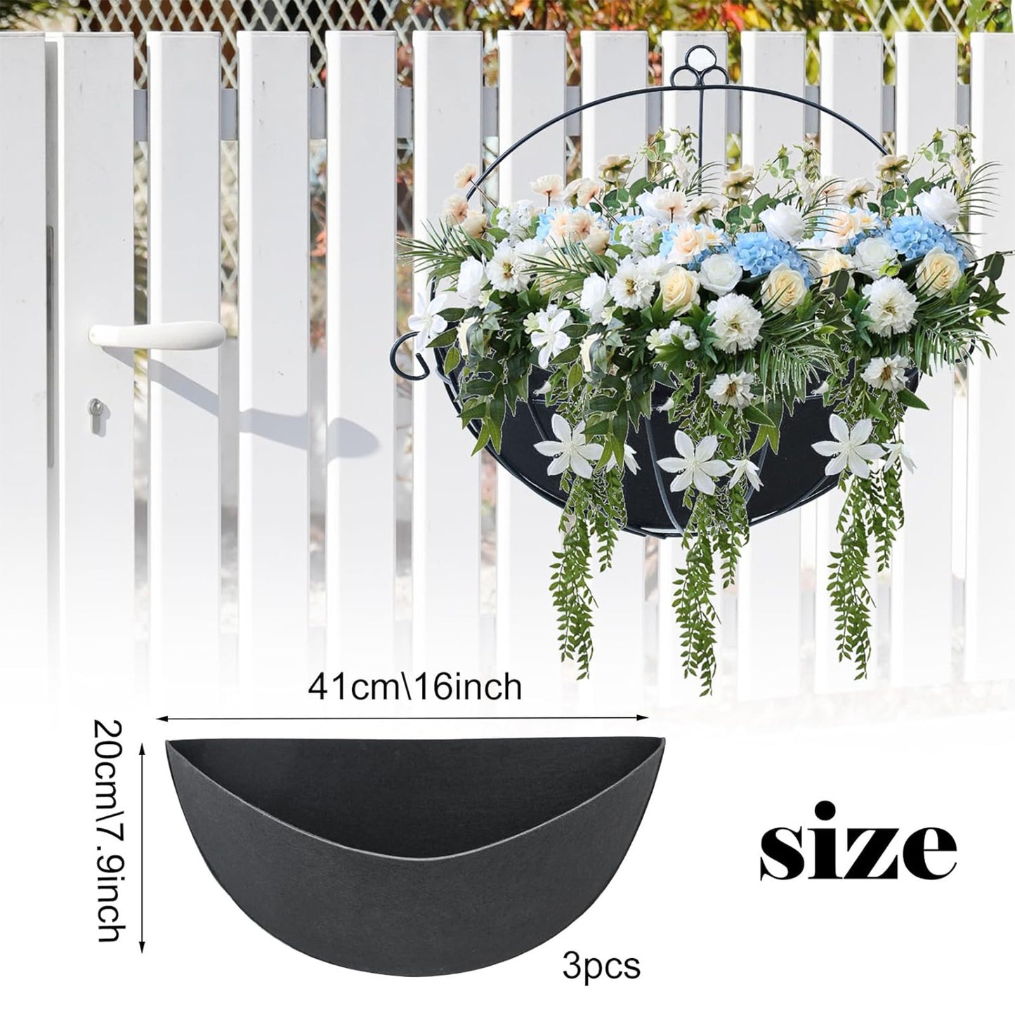 # Felt Semi-Circular Flower Pot Liners
